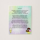 Eiscreme-Gedicht Puzzle (Vertikal)