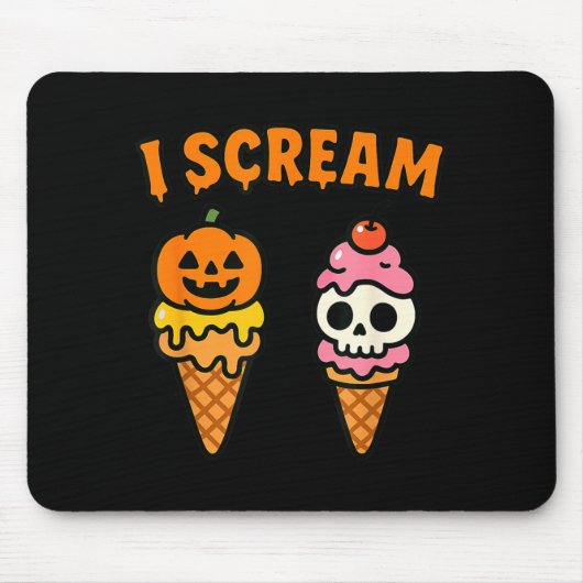 Eiscreme-Geist-Halloween-Kostüm Mousepad (Vorne)