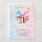 Eiscreme-Gender-Enthüllung Was ist der Schuh? Einladung (Vorderseite)