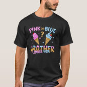 Eiscreme-Gender zeigen rosa oder blauer Bruder T-Shirt (Vorderseite)