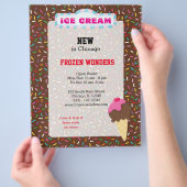 Eiscreme-Geschäft Flyer (Hand)