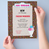 Eiscreme-Geschäft Flyer (Hand)
