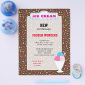 Eiscreme-Geschäft Flyer (Einzeln)