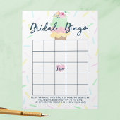 Eiscreme-Geschenk Bingo Brautparty Game Pack Notizblock