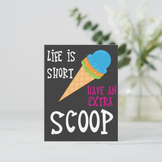 Eiscreme-Geschenk - mit Eiscreme Postkarte (Stehend Vorderseite)