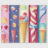 Eiscreme Geschenkpapier (Flach)