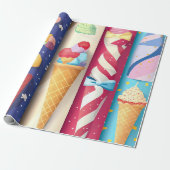 Eiscreme Geschenkpapier (Ungerollt)
