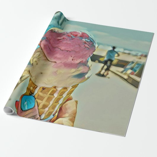 Eiscreme Geschenkpapier (Ungerollt)