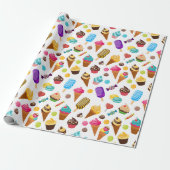 Eiscreme Geschenkpapier (Ungerollt)