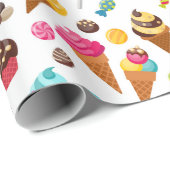 Eiscreme Geschenkpapier (Rolleneckpunkt)