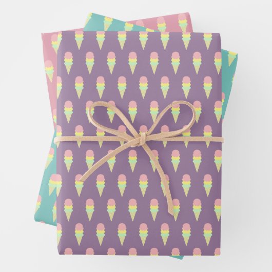 Eiscreme Geschenkpapier Set (Beispiel)
