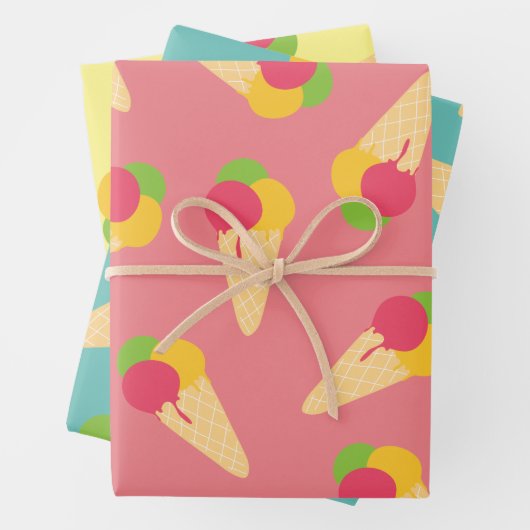 Eiscreme Geschenkpapier Set (Beispiel)