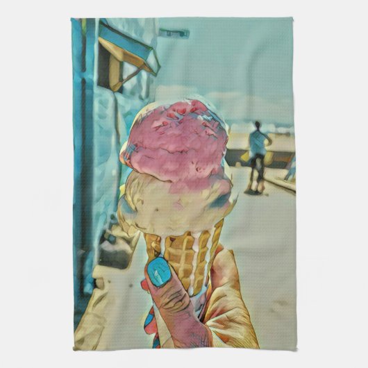 Eiscreme Geschirrtuch (Vertikal)