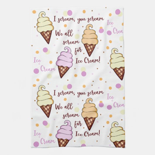 Eiscreme Geschirrtuch (Vertikal)