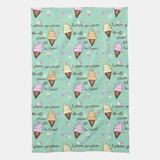 Eiscreme Geschirrtuch (Vertikal)