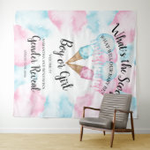 Eiscreme-Geschlecht offenbart einen Rückfall. Wand Wandteppich (Beispiel (Horizontal))