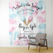 Eiscreme-Geschlecht offenbart einen Rückfall. Wand Wandteppich (Beispiel)