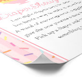 Eiscreme gesprinklt mit Liebe Windelgedanken Poster (Ecke)