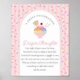 Eiscreme gesprinklt mit Liebe Windelgedanken Poster
