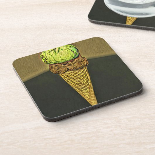 Eiscreme Getränkeuntersetzer (Linke Seite)