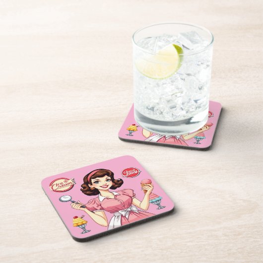 Eiscreme Getränkeuntersetzer (Rechte Seite)