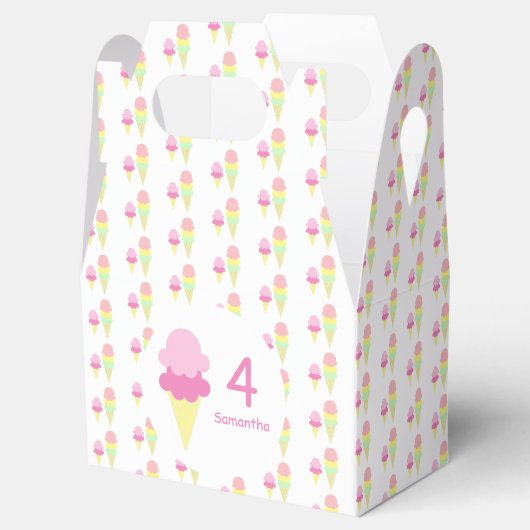 Eiscreme Girl Birthday Geschenkschachtel (Geöffnet)