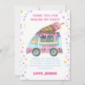 Eiscreme Girls Geburtstagsparty Dankeskarte (Vorderseite)