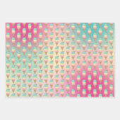 Eiscreme-Glitzer Sprinkles Geburtstag Geschenkpapier Set (Vorderseite 3)