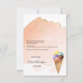 Eiscreme | Glitzer Vielen Dank Dankeskarte (Rückseite)