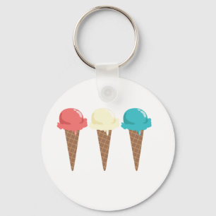 Eiscreme-Grenze Schlüsselanhänger