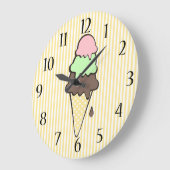 Eiscreme Große Wanduhr (Winkel)