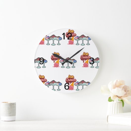 Eiscreme Große Wanduhr (Zuhause)