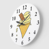 Eiscreme Große Wanduhr (Winkel)