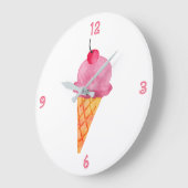 Eiscreme Große Wanduhr (Winkel)