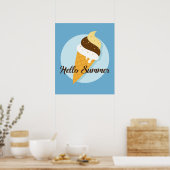 Eiscreme Hallo benutzerdefiniertes Farbposter Poster (Küche)