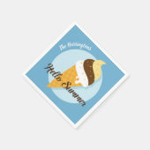 Eiscreme Hallo individuelle Name und Papierserviet Serviette (Ecke)