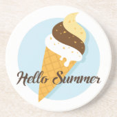 Eiscreme Hallo Sandsteinküste Getränkeuntersetzer (Vorne)