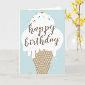 Eiscreme-Happy Geburtstag gefalteter Gruß Karte (Gelbe Blume)