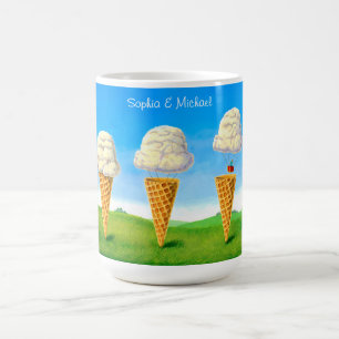 Eiscreme, Heißluftballon, Whimsical, Namen Kaffeetasse
