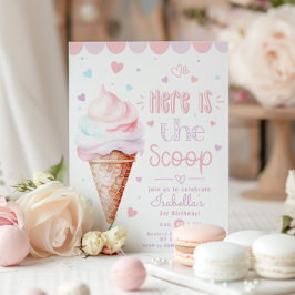 Eiscreme Herstellt die Kuppelpastel 1. Geburtstag Einladung