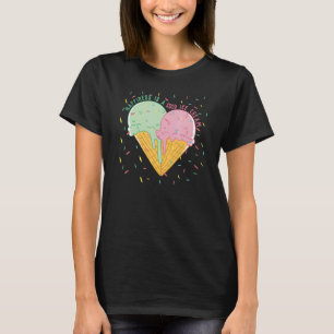 Eiscreme Herz Sommer Eisdiele Ristorante da Valent T-Shirt