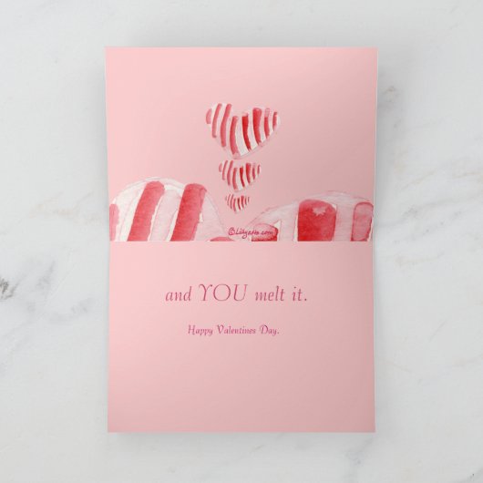 Eiscreme-Herzkarte Feiertagskarte (Innenseite)