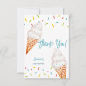 Eiscreme hier ist die Babydusche mit Brustkerbe Dankeskarte (Vorderseite)