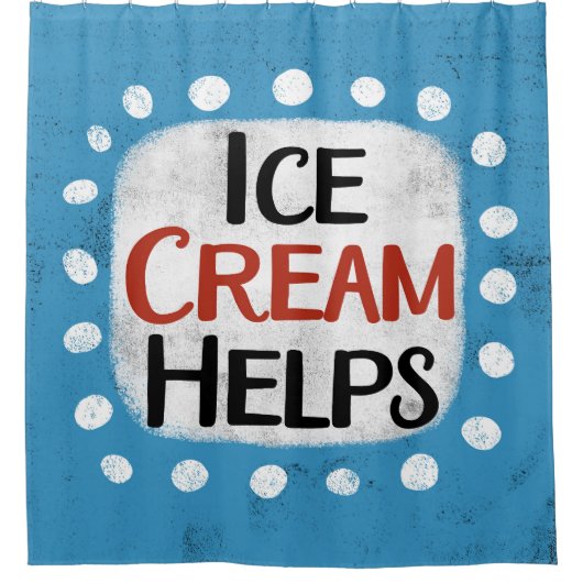 Eiscreme hilft Duschvorhang (Vorderseite)