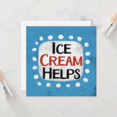 Eiscreme hilft Grußkarte Karte (Vorderseite/Rückseite Beispiel)