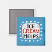 Eiscreme hilft Kühlschrank Magnet (Vorderseite/Rückseite)
