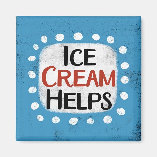 Eiscreme hilft Kühlschrank Magnet (Vorne)