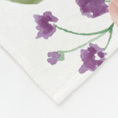 Eiscreme, Himbeeren: Aquarellmuster. Fleecedecke (Ecke)