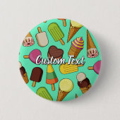 Eiscreme-Hintergrund Button (Vorderseite)