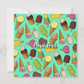 Eiscreme-Hintergrund Einladung (Vorderseite)